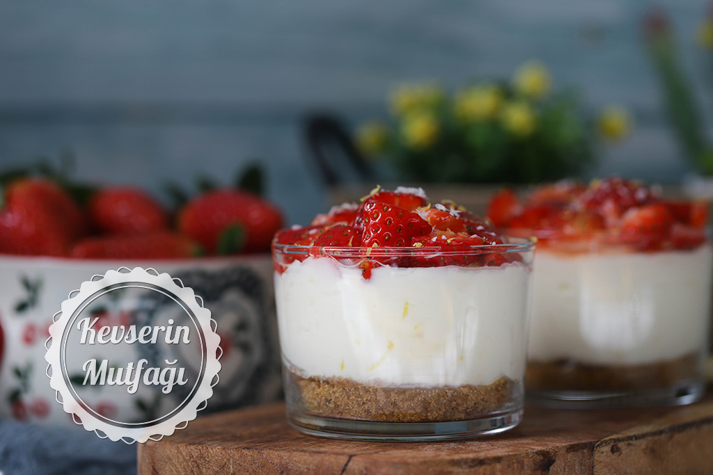 2 Kişilik Pişmeyen Cheesecake Tarifi