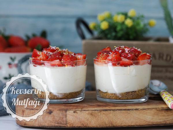 2 Kişilik Pişmeyen Cheesecake Tarifi