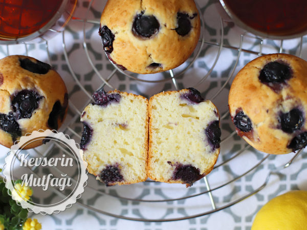 Limonlu Yaban Mersinli Muffin Tarifi