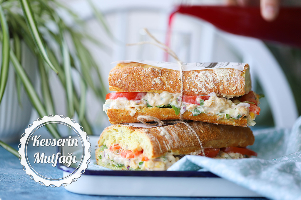 Nohutlu Mayonezli Vegan Sandviç Tarifi